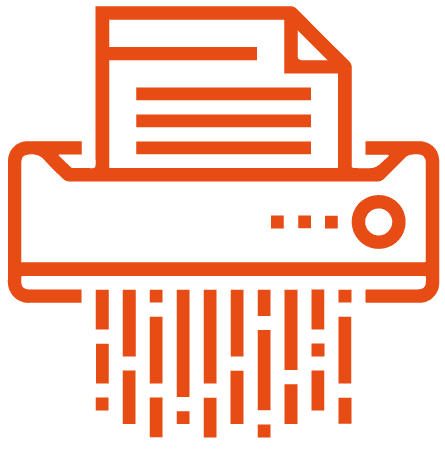 Secure destruction icon