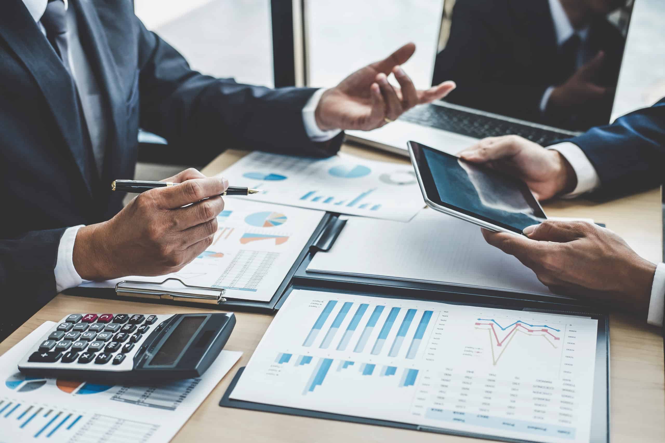 Variety of reports and analytical paper records